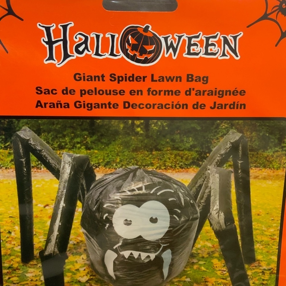 Halloween Giant Spider Lawn Leaf Bag Fall Yard Lawn Decoration - Picture 4 of 12
